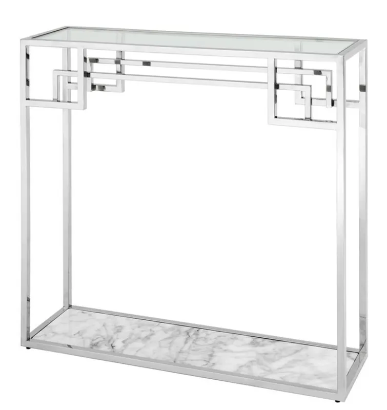 Casa Padrino Art Deco Luxury Console Table Silver - Designer hotel furniture Geprüft