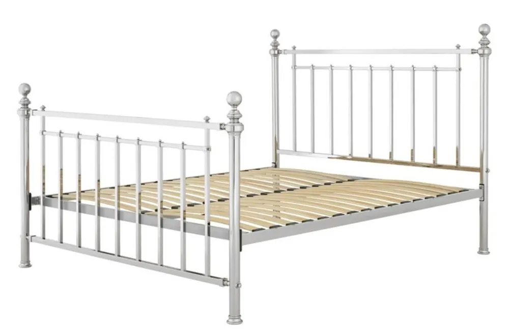 Casa Padrino luxury bed silver 186,5 x 225 x H. 145 cm - Designer furniture Schneller Versand