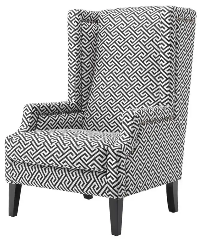 Neuheit Casa Padrino designer armchair black / white - luxury armchair