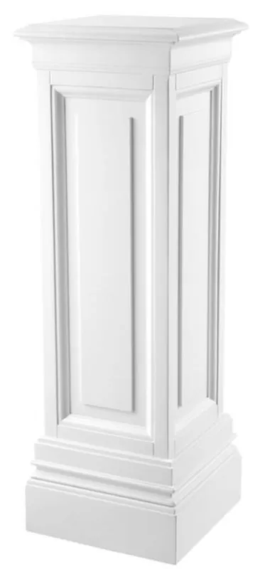Nur Heute Casa Padrino designer mahogany column white 33 x 33 x H. 100 cm - luxury side table