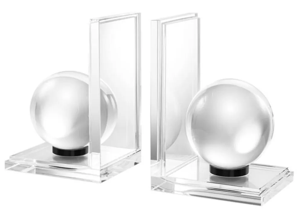 Casa Padrino designer crystal glass bookend set of 2 - luxury collection Knallerangebot