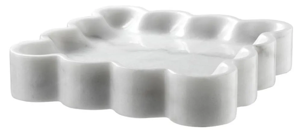 Casa Padrino designer marble bowl white 25 x 25 x H. 5 cm - luxury quality Nur Heute