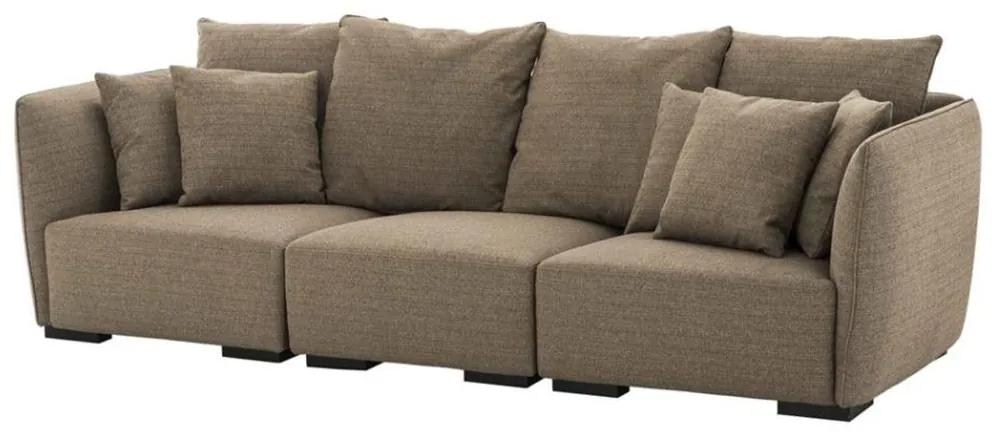 Casa Padrino designer 3er sofa brown - luxury hotel furniture Neuheit