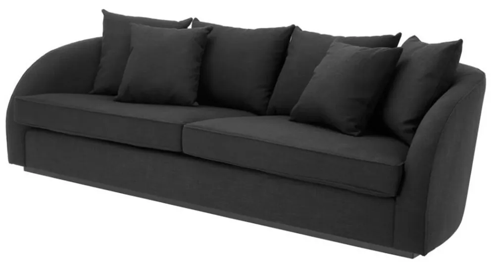 Casa Padrino luxury hotel sofa black 255 x 91 x H. 72 cm - designer collection Letzte Chance