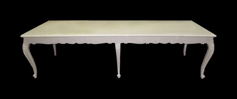Casa Padrino baroque dining table with glass top 300 x 88 x H. 83 cm - luxury dining table Beliebt