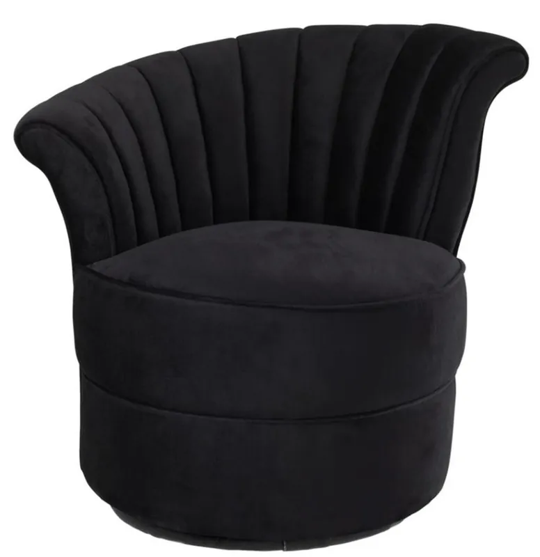 Direkt Vom Hersteller Casa Padrino design armchair black 56 x 66 x H. 72 cm - luxury swivel chair
