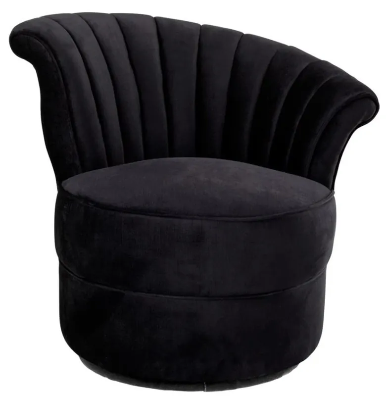 Begrenztes Angebot Casa Padrino design armchair black 56 x 66 x H. 72 cm - luxury swivel chair