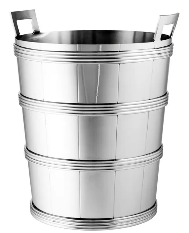 Casa Padrino designer stainless steel wine cooler with 2 handles - luxury wine bottle cooler wine bottle holder Neuheit