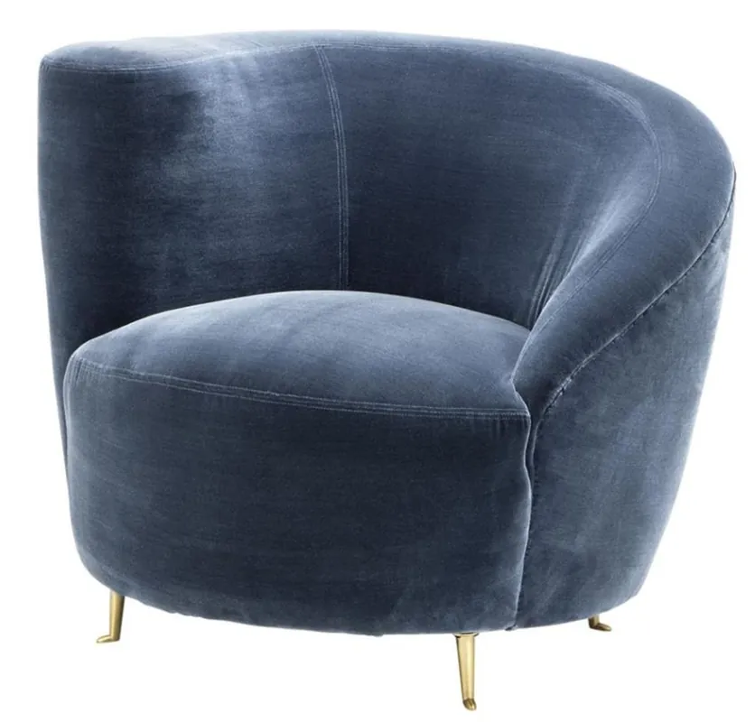 Angebot Casa Padrino designer armchair blue 91 x 85 x H. 74 cm - luxury collection