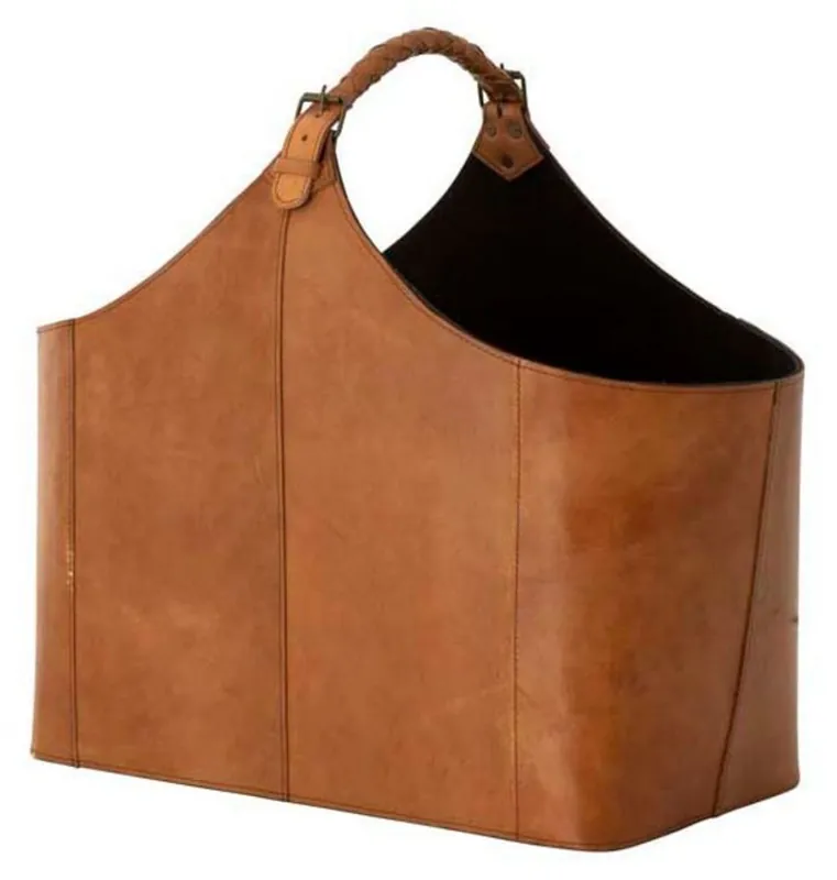 Casa Padrino Designer Buffalo Leather Bag / Basket - Luxury Accessories Neue Ware