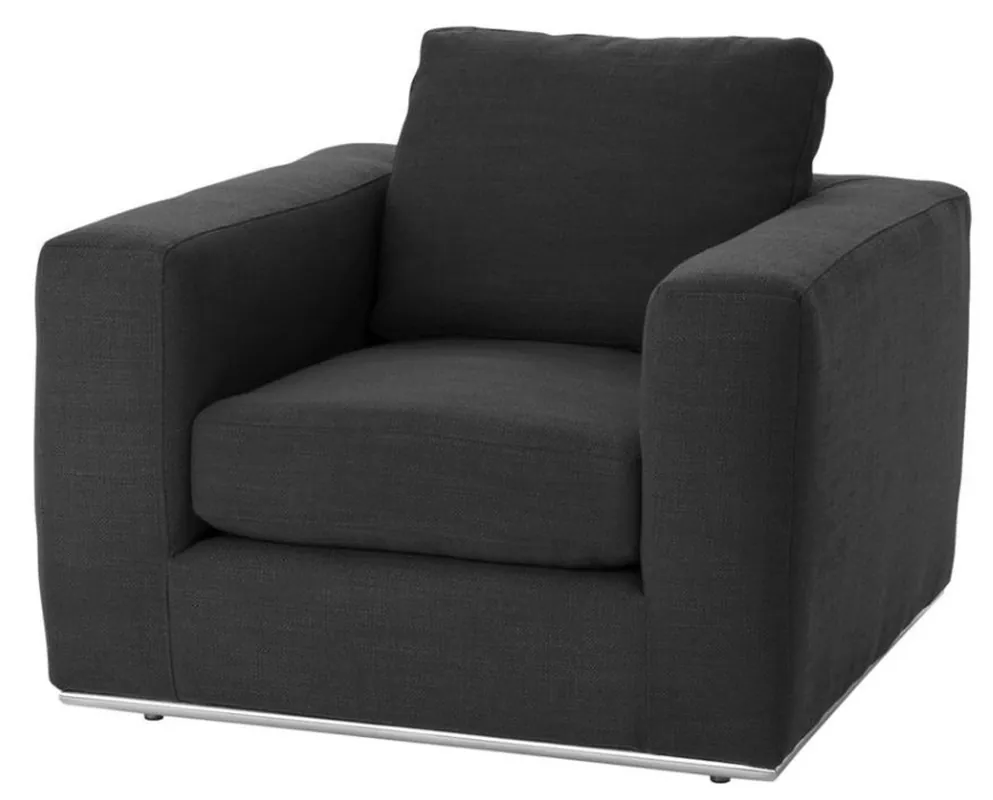 Neuheit Casa Padrino luxury armchair black 94 x 100 x H. 76 cm - hotel armchair furniture