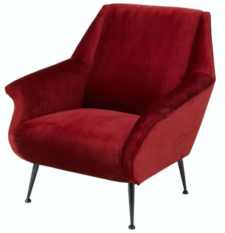 Echt Casa Padrino luxury armchair red 88 x 80 x H. 91 cm - designer club furniture