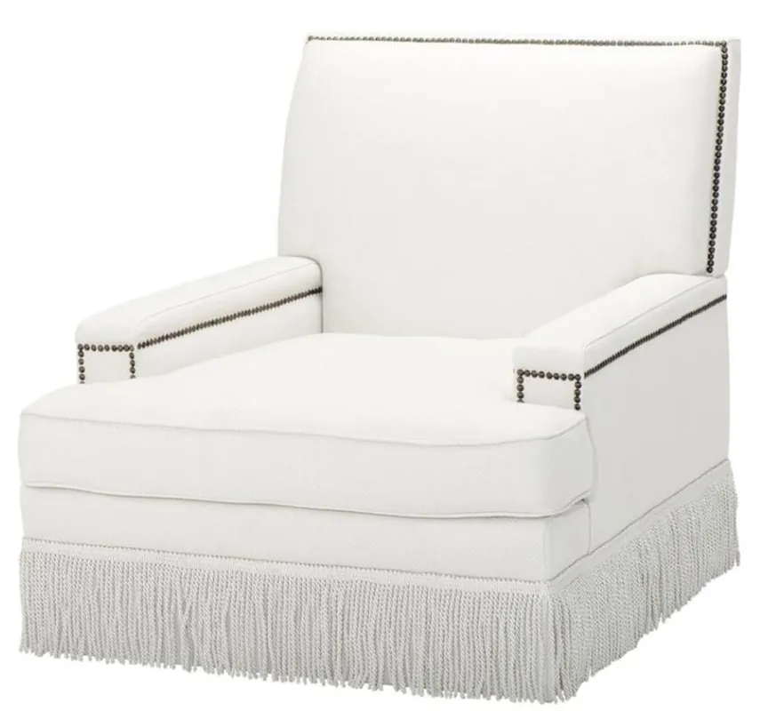 Neu Im Sortiment Casa Padrino luxury designer armchair white 90 x 102 x H. 90 cm - living room furniture