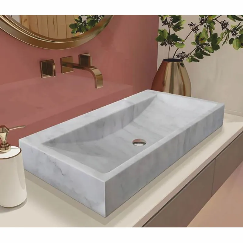 Casa Padrino Luxury Marble Sink White 74.9 cm - Bathroom Accessories Direkt Vom Hersteller