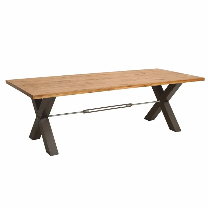 Casa Padrino Dining Table Natural / Black 200 cm - Rectangular Kitchen Table Sale