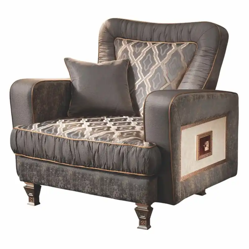 Top-Angebot Casa Padrino Luxury Baroque Armchair Grey / White / Brown / Copper - Made in Italy