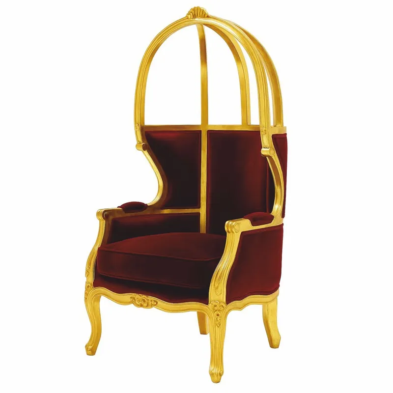 Casa Padrino Luxury Baroque Throne Armchair Bordeaux Red / Gold - Magnificent Baroque Furniture Begrenztes Angebot