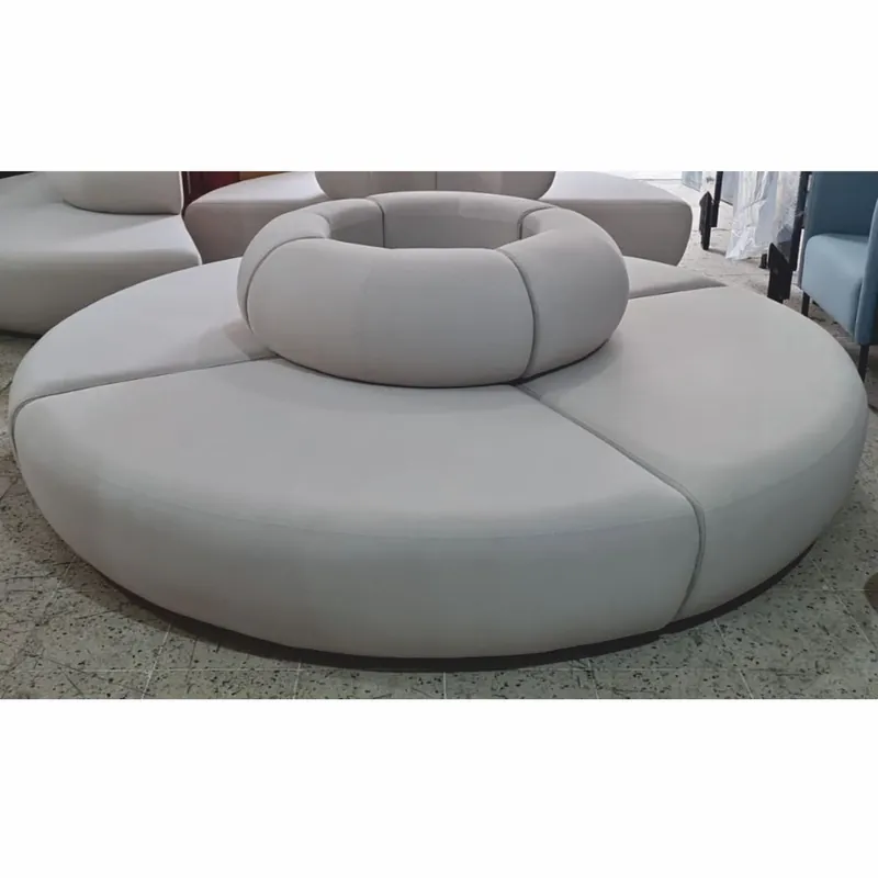 Casa Padrino Luxury Sofa Gray Ø 240 x H. 72 cm - Round Modular Velvet Sofa Rabatt