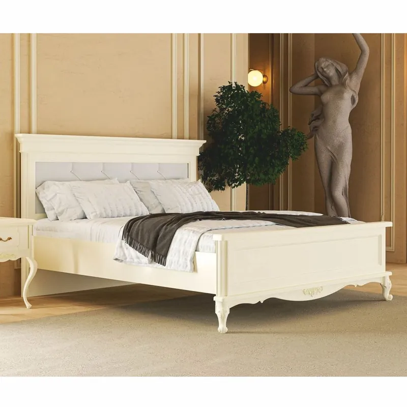 Casa Padrino Luxury Baroque Double Bed Cream - Magnificent Baroque Style Bedroom Furniture Highlight