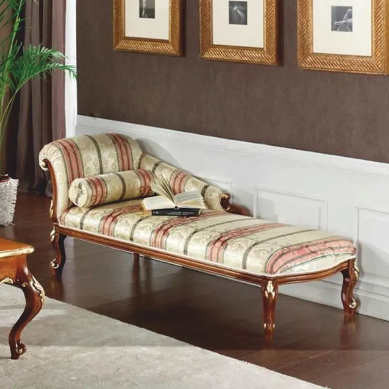 Neuheit Casa Padrino luxury baroque chaise longue gold / brown 180 cm - Made in Italy