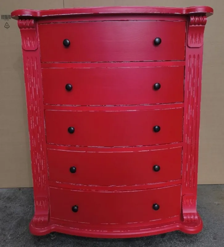 Casa Padrino Country Style Chest of Drawers with 5 Drawers Antique Red H. 100 cm Meistverkauft