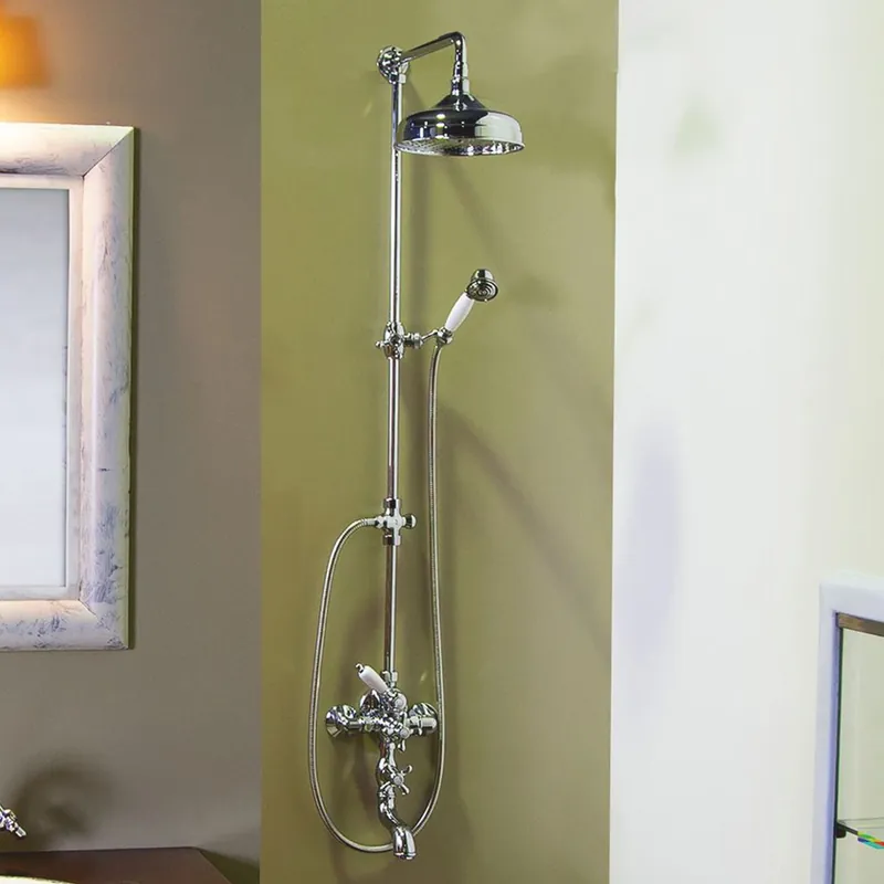 Saisonangebot Casa Padrino Art Nouveau Bathtub Faucet with Overhead Shower and Hand Shower Height 167.2 cm