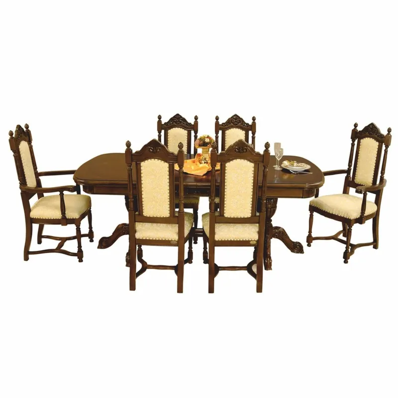 Casa Padrino Luxury Baroque Dining Room Set Dark Brown / Cream - Baroque Dining Room Furniture Preisknaller