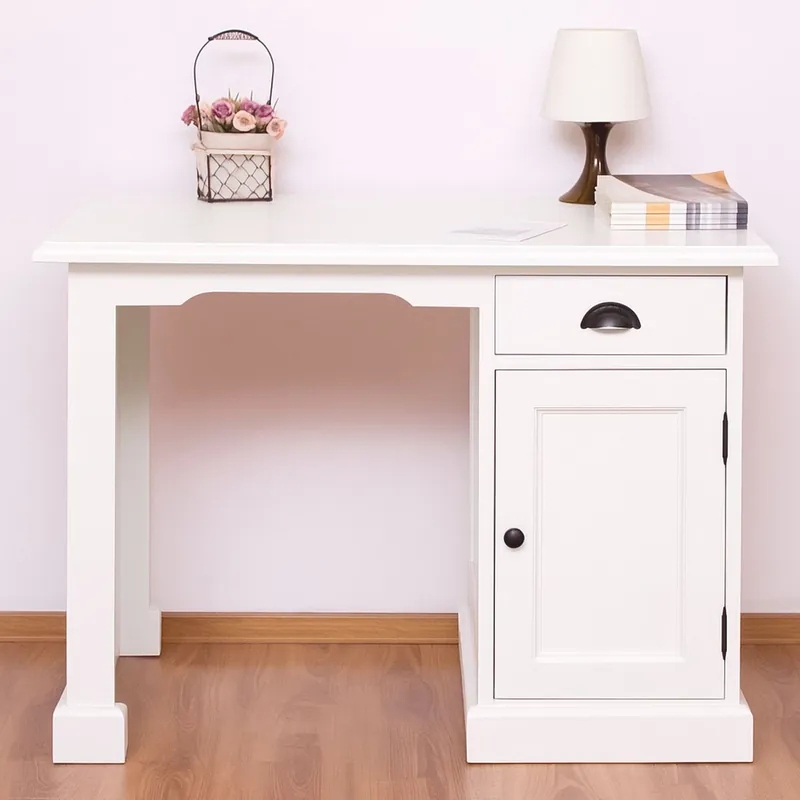 Finale Aktion Casa Padrino country style desk white 110 x 70 x H. 78 cm - Office furniture