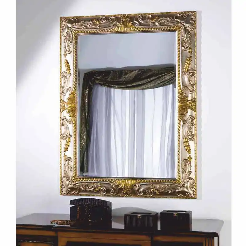Sofort Bestellen Casa Padrino Luxury Baroque Mirror Silver / Gold H. 126 cm - Baroque Style Furniture