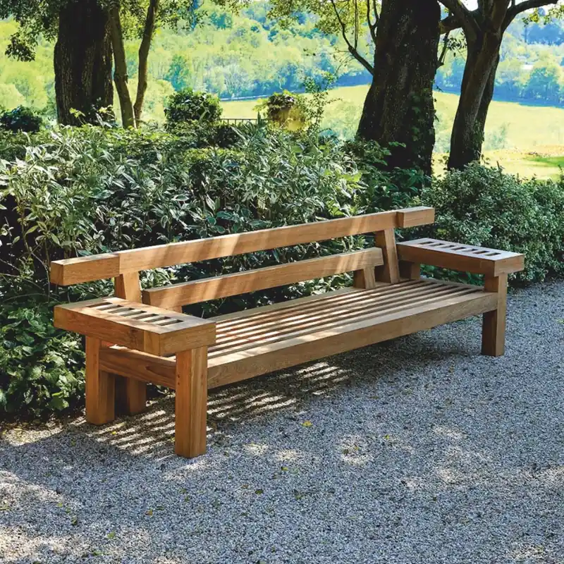 Begrenztes Angebot Casa Padrino Luxury Teak Garden Bench Brown 265 cm - Teak Garden Furniture