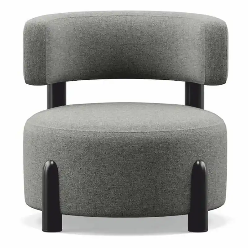 Direktkauf Casa Padrino Luxury Living Room & Hotel Armchair Gray / Black 90 cm - Luxury Furniture