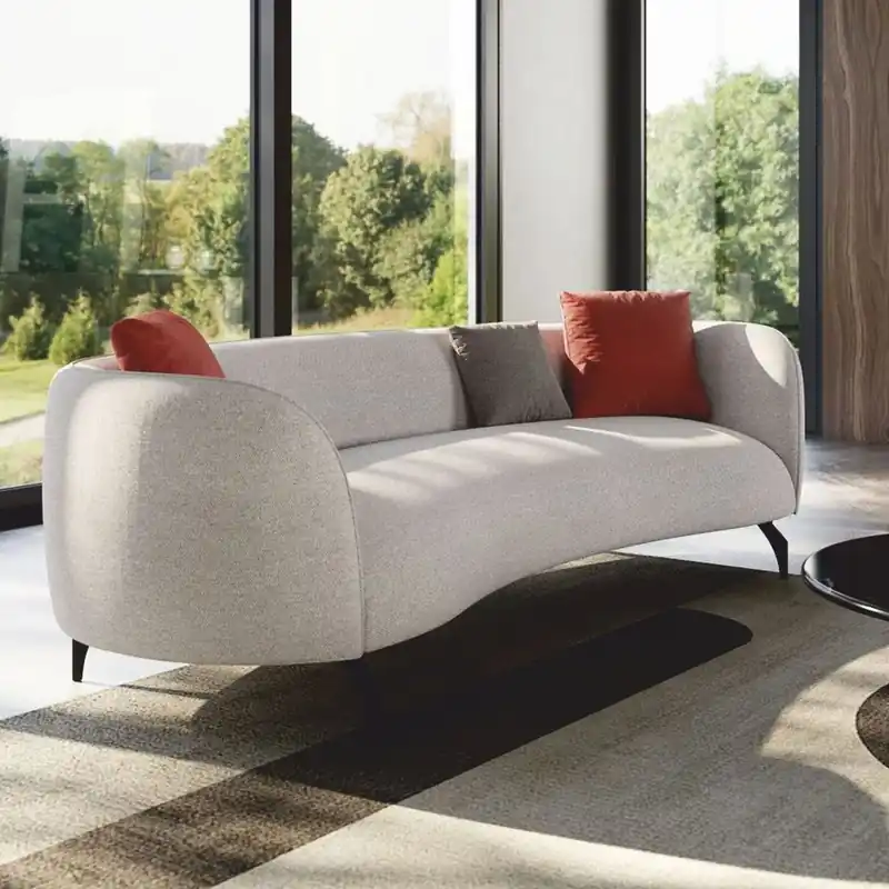 Jetzt Kaufen Casa Padrino Luxury Sofa Light Gray / Black 240 cm - Luxury Living Room & Hotel Furniture