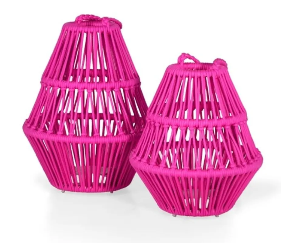 Sichere Zahlung Casa Padrino Luxury Garden Lantern Set Pink - Garden & Patio Deco Accessories