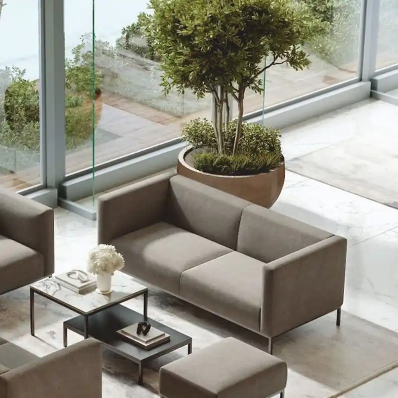 Casa Padrino Luxury Sofa Gray / Black 180 cm - Living Room & Hotel Furniture Markenware