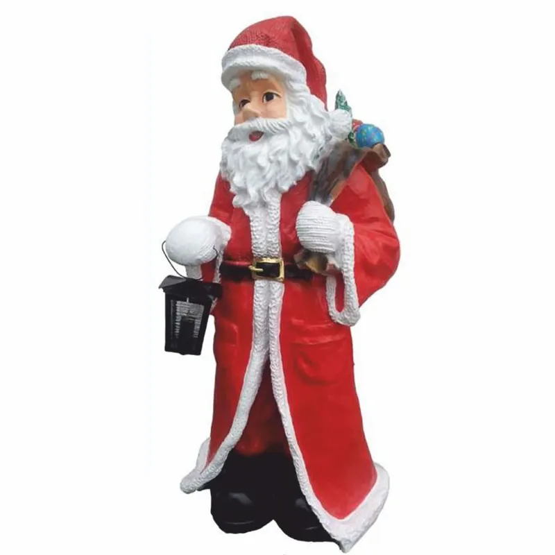 Casa Padrino Santa Claus Decorative Sculpture with Lantern H. 100 cm - Christmas Decoration Sonderangebot