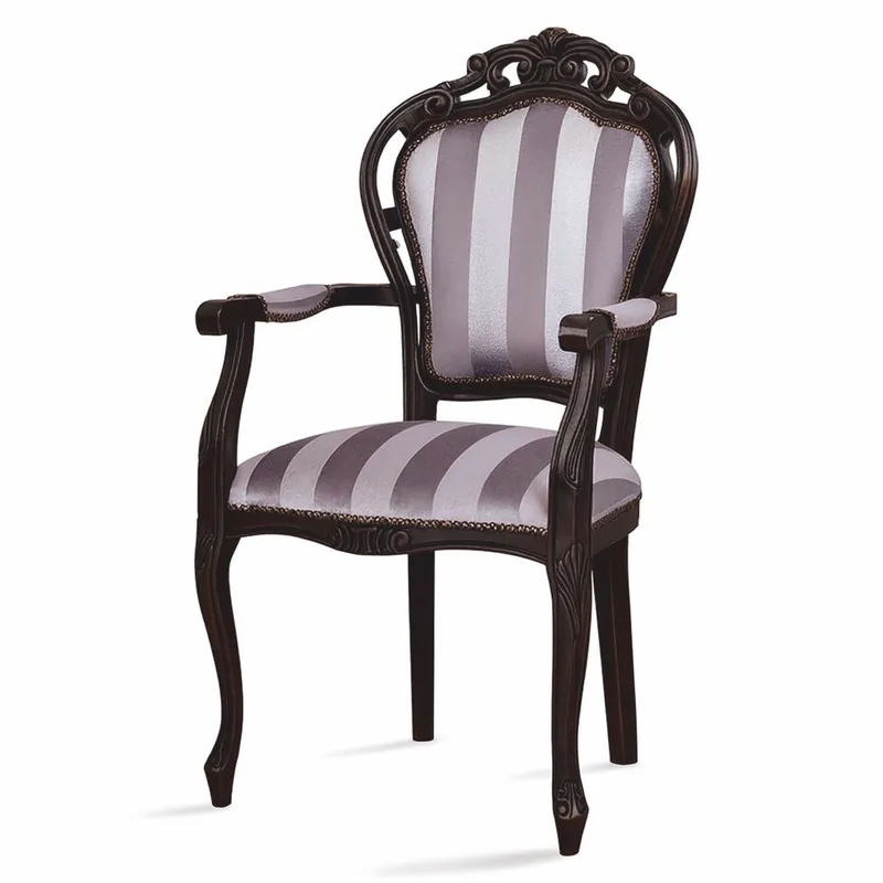 Casa Padrino luxury baroque dining room chair purple / dark brown - Baroque dining room furniture Saisonangebot