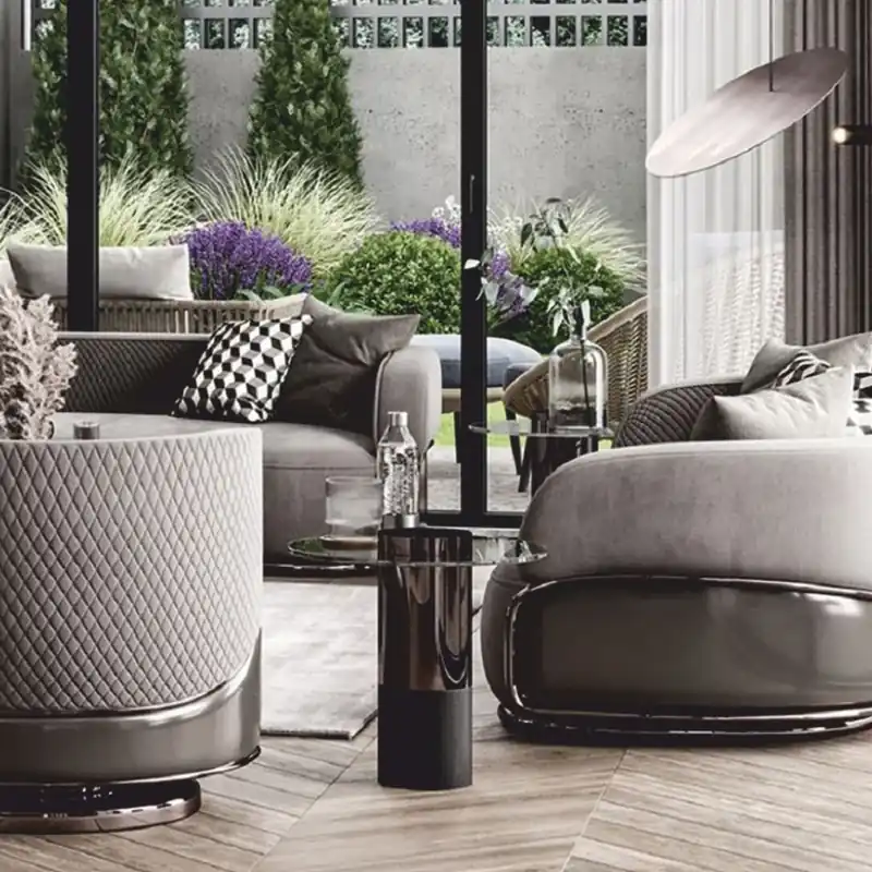 Casa Padrino Luxury Side Table with Glass Top Bronze / Dark Gray H. 50 cm - Luxury Furniture Abverkauf