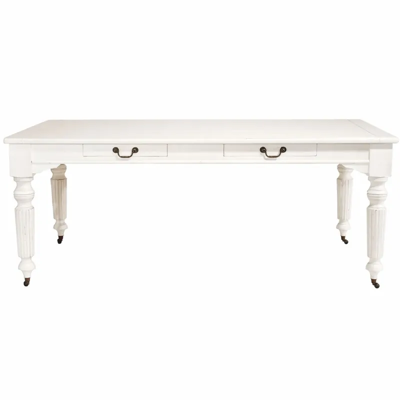 Schnäppchen Casa Padrino Country Style Dining Table White 200 cm - Solid Wood Kitchen Table