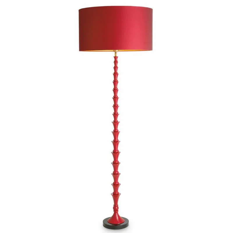 Wochenendangebot Casa Padrino Luxury Floor Lamp Bordeaux Red / Black H. 162.5 cm - Luxury Lighting