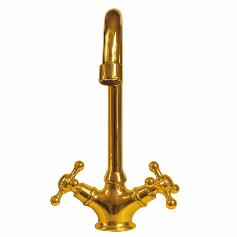Knallerangebot Casa Padrino Art Nouveau Washbasin Faucet Gold H. 28 cm - Nostalgic Bathroom Accessory