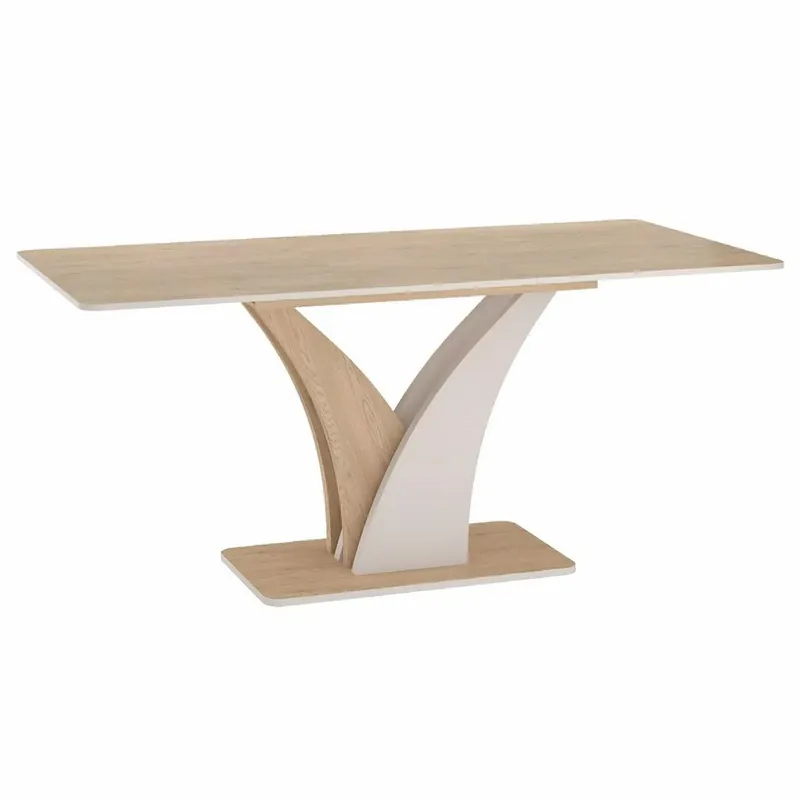 Casa Padrino dining Table natural / cream 120-160 cm - Extendable kitchen table Online Kaufen