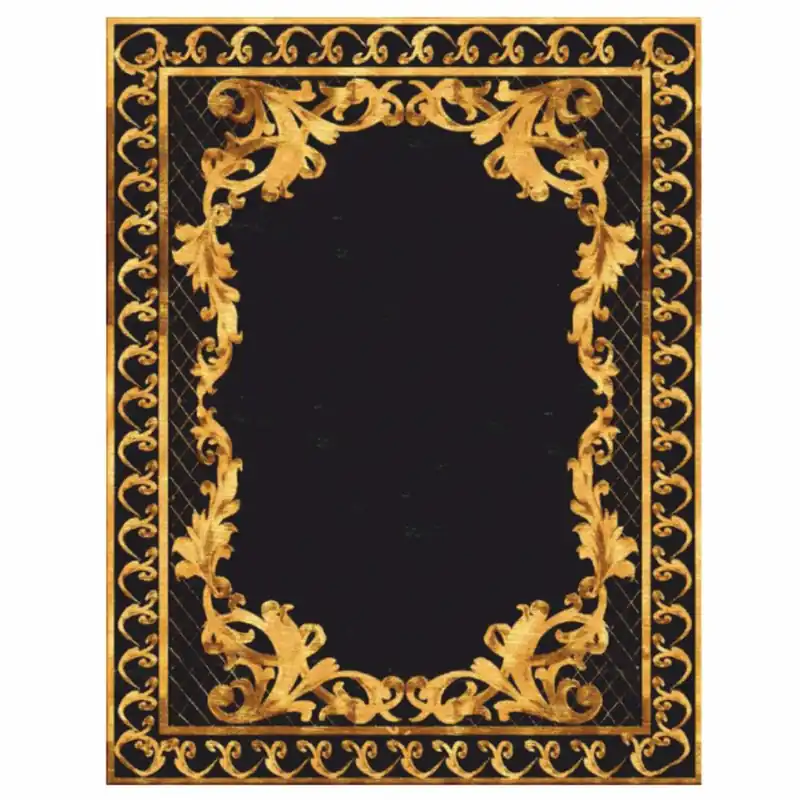 Sonderaktion Casa Padrino Luxury Baroque Wool Carpet Black / Gold - Various Sizes