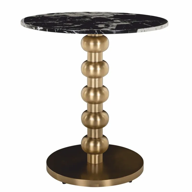 Geprüft Casa Padrino Luxury Bistro Table Black / Gold H. 76 cm - Luxury Bar Furniture