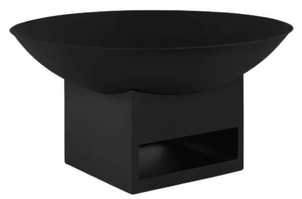 Schneller Versand Casa Padrino Luxury Metal Fire Pit Black Ø 88 cm - Garden Accessories