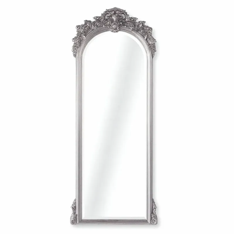 Casa Padrino Luxury Baroque Mirror Silver H. 180 cm - Baroque Furniture - Made in Italy Nur Heute
