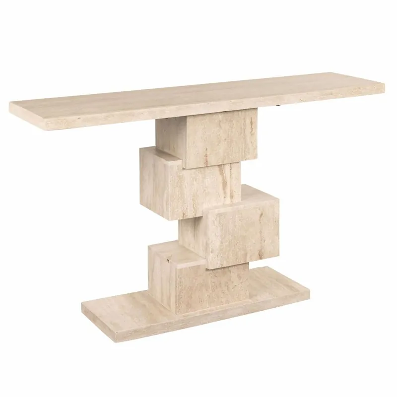 Must-Have Casa Padrino Luxury Travertine Console Table Beige 140 cm - Luxury Natural Stone Furniture