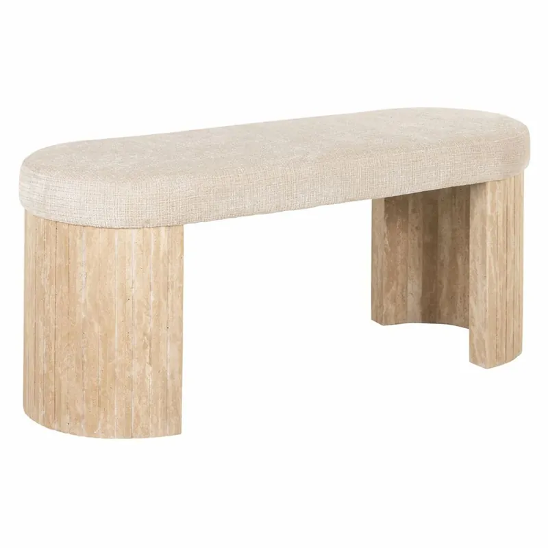 Casa Padrino Luxury Bench Beige 120 cm - Living Room & Hotel Furniture Direkt Vom Hersteller