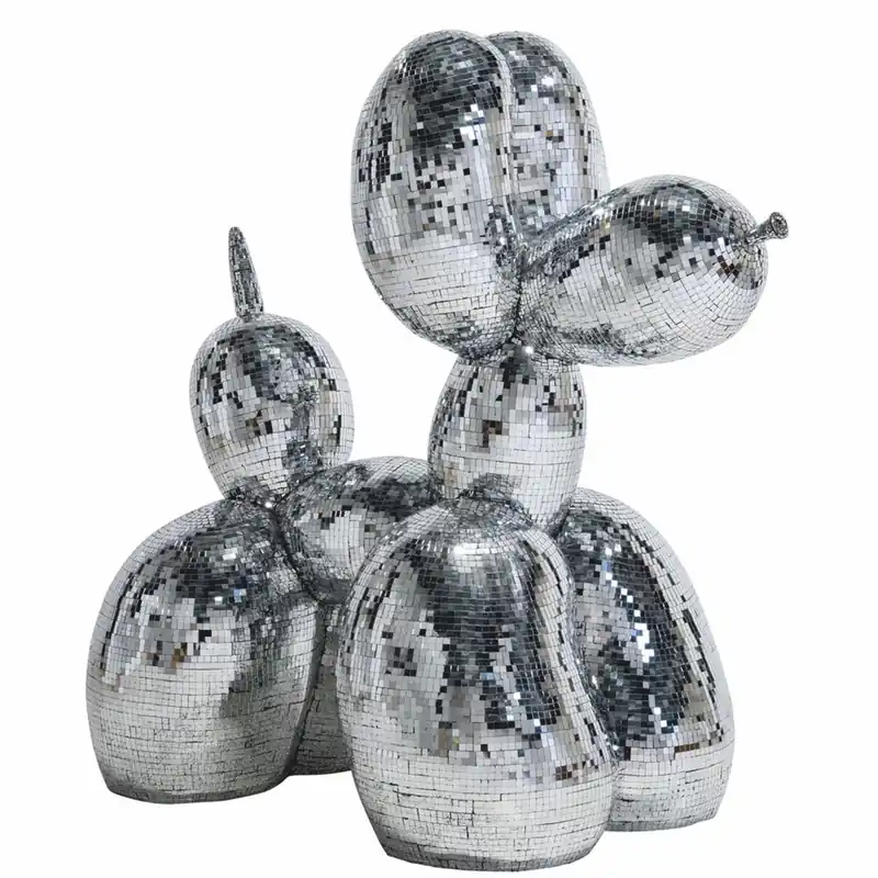 Casa Padrino Decorative Balloon Dog Sculpture Silver 130 cm - Large Decorative Figurine Meistverkauft