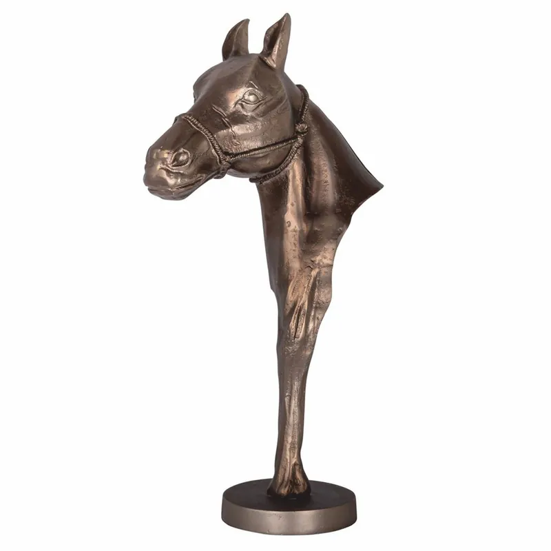 Sonderaktion Casa Padrino Luxury Aluminum Decorative Horse Figurine Antique Brass Finish H. 63.5 cm