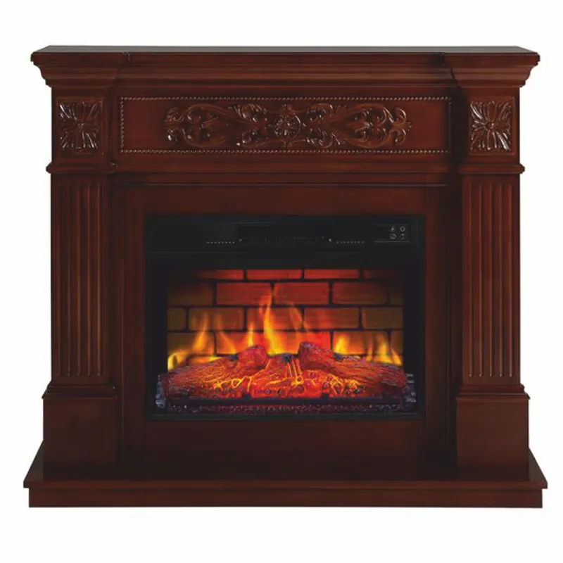Casa Padrino baroque LED electric fireplace dark brown 106.6 x 37 x H. 92.5 cm - Baroque furniture Knallerangebot